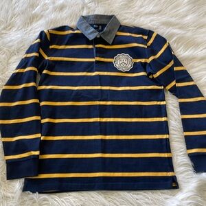 Gap Kids striped long sleeve polo